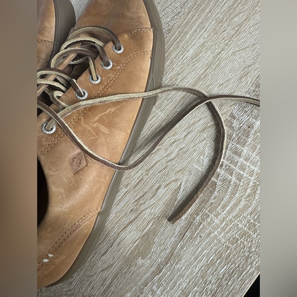 Sperry Striper II LTT Cognac Leather Low Top Sneakers Sahara Men 10 Oxford Shoes - Picture 11 of 12